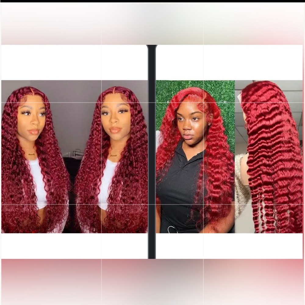 Cridge/wet& wavy Red lace front